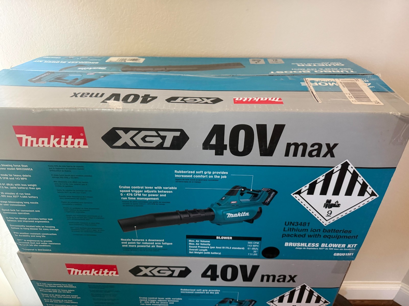New Makita GBU01Z 40V MAX XGT Brushless Li-Ion Cordless Blower (Tool Only)
