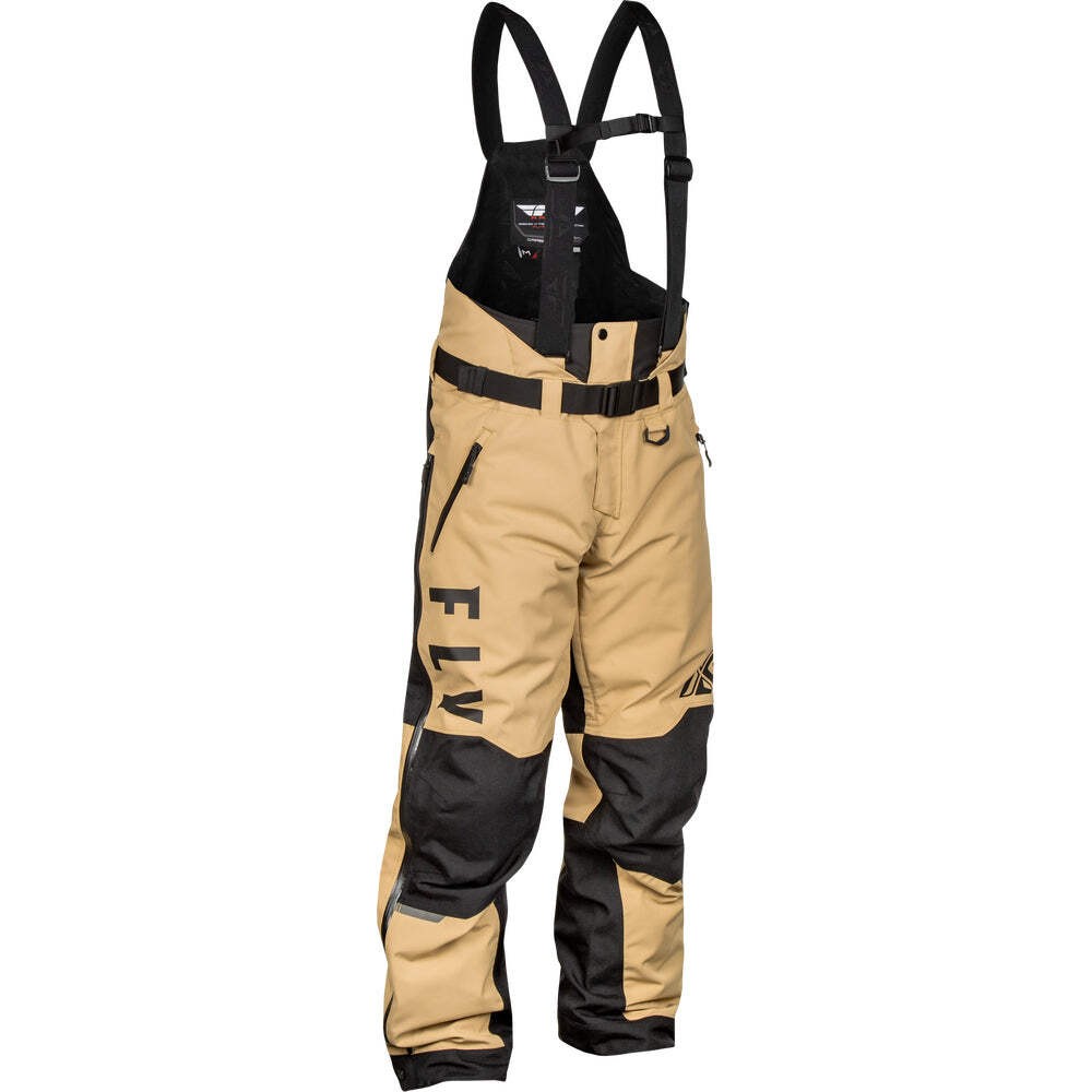 Fly Racing Carbon Snowmobile Bib Shell - Black with Tan
