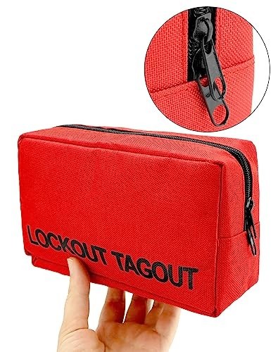 Lockout Tagout Kit - Hasps, Tags, Red LOTO Locks, 2 Padlocks & Keys, Electrical