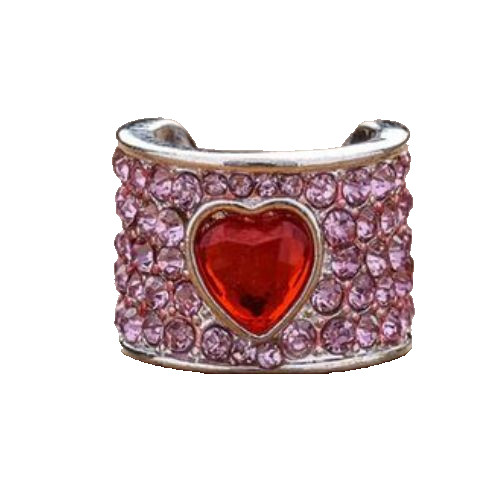 CharMED Stackable Personalize Stethoscope Bling Charm | Love Heart