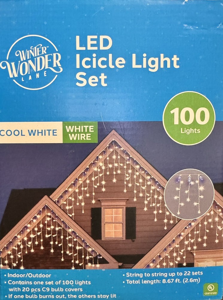 Winter Wonder Lane Icicle Lights set