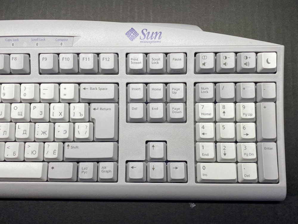 Sun 320-1313 Keyboard, Type 6 USB, 2M Attached Cable, Russian Key Layout