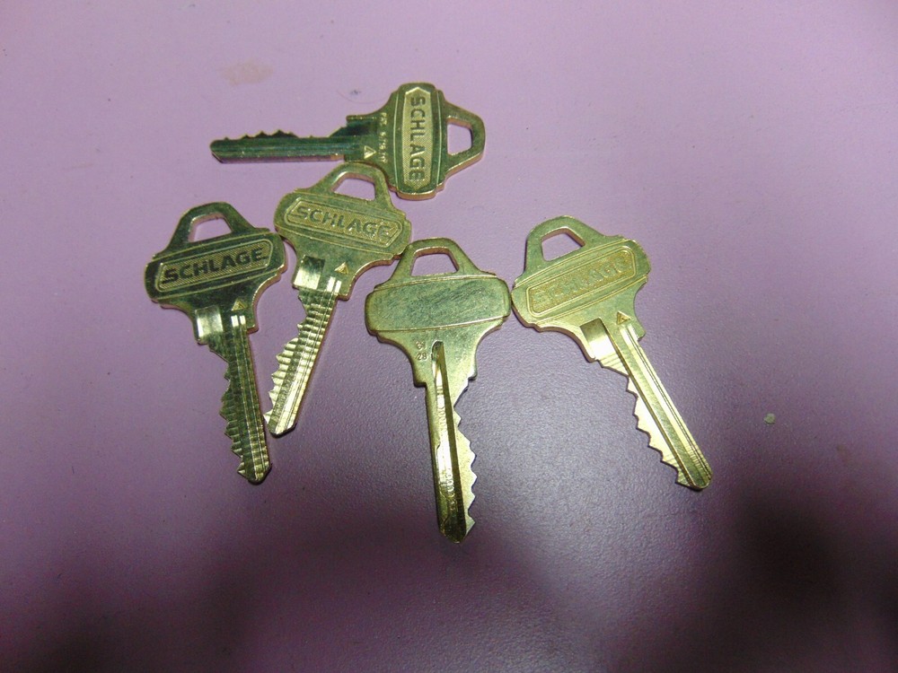 5 KEYS EVEREST SCHLAGE C123 KEYS CUT THE SAME LOCKSMITH