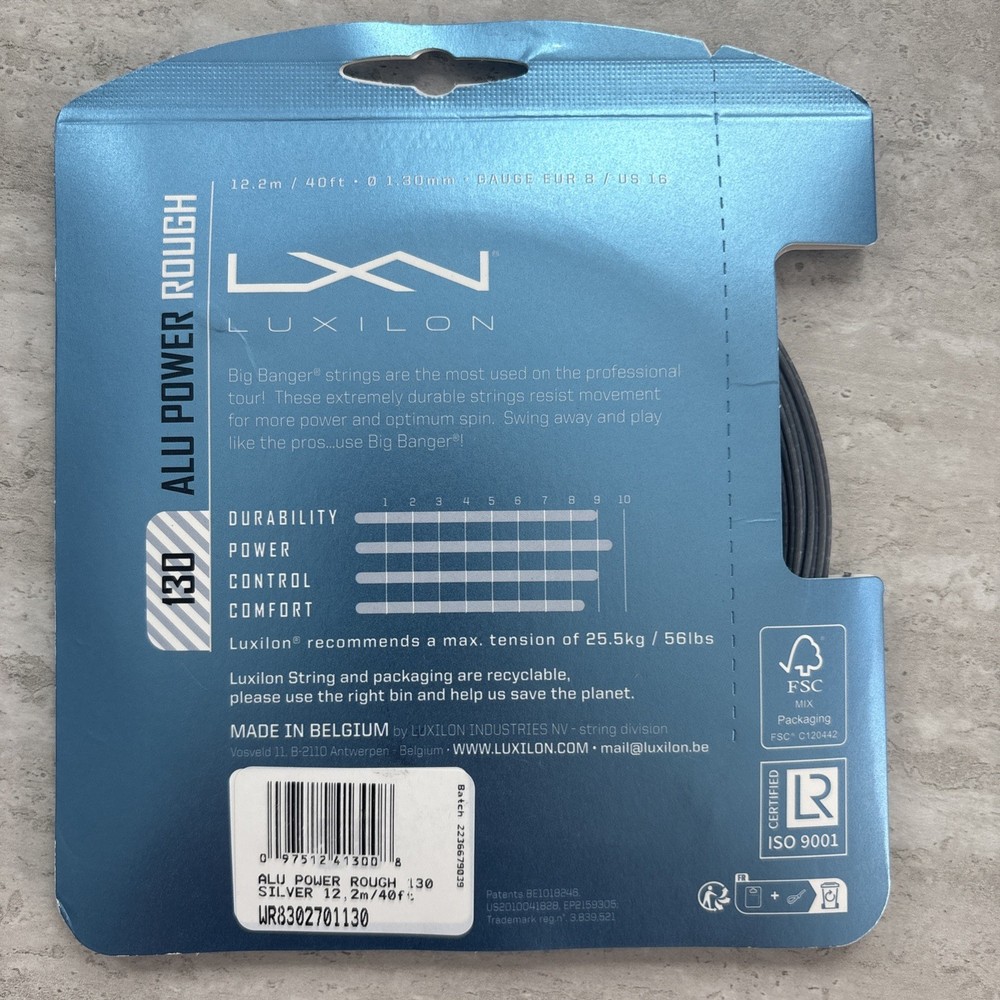 Luxilon Alu Power Rough 130 Tennis String Silver