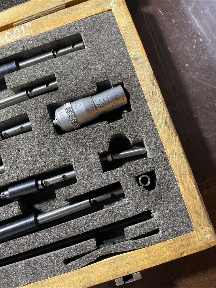SPI Interchangeable Rod Inside Micrometer 2-12” 12-372-9 Complete