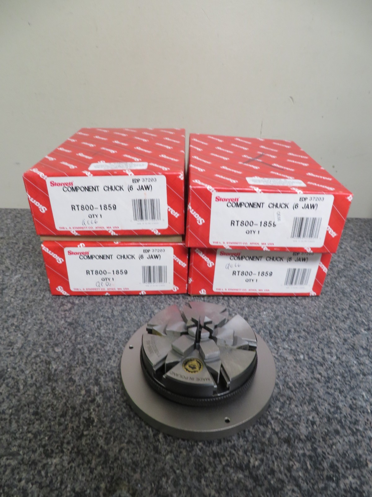 Starrett RT800-85 Bison 3866-85 6-jaw scroll chuck ID to 3.7" QE66