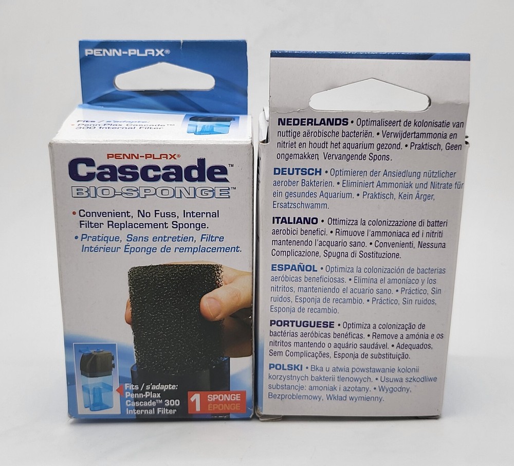 **2 PACK** Penn-Plax Cascade 300 Bio-Sponge Filter Replacement CIF1