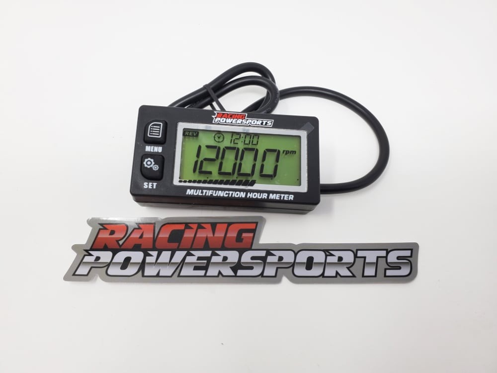 RacingPowerSports Backlight LCD Inductive Multifunction Hour Meter Tachometer