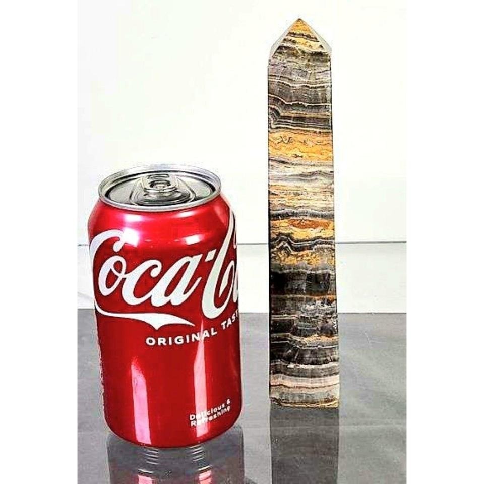 HUGE 7.5" Bumble Bee Jasper Obelisk/Tower