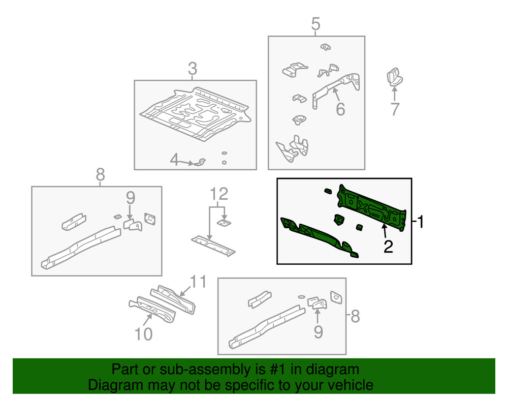 Genuine GM Rear Body Panel 10412002
