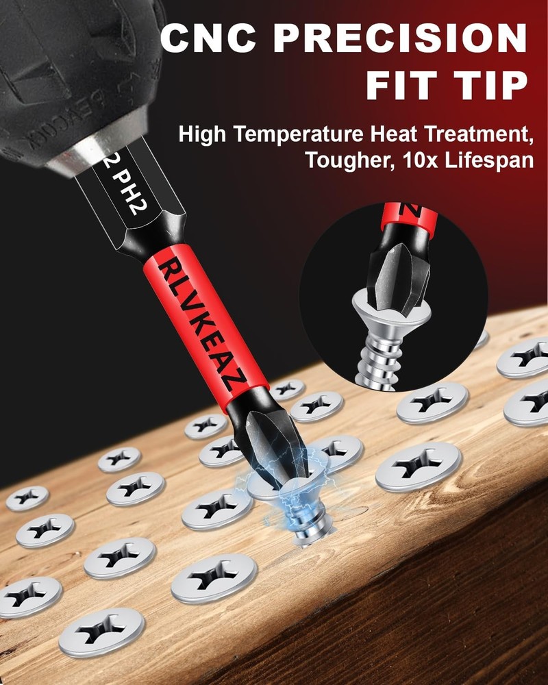 20-PCS Phillips Bits #2 Impact, Magnetic 2'' Phillips Head Drill & Screwdriver B