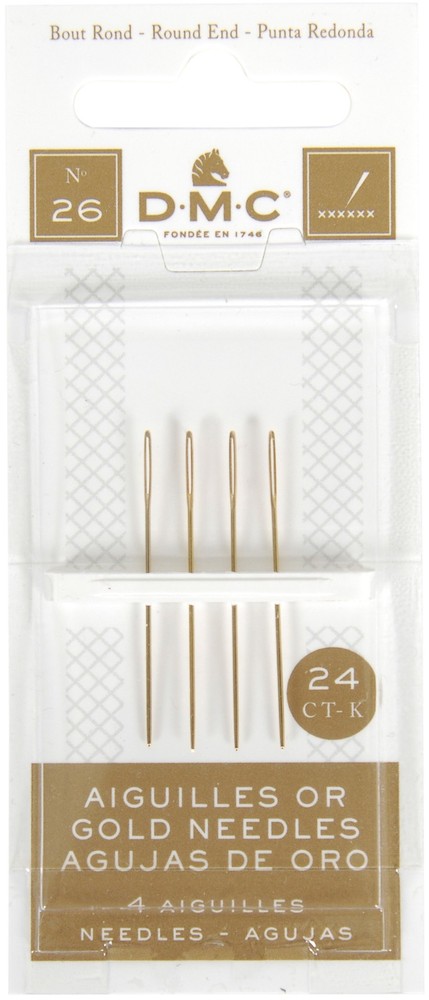DMC 6129 Gold Tapestry Hand Needles-Size 26 4/Pkg
