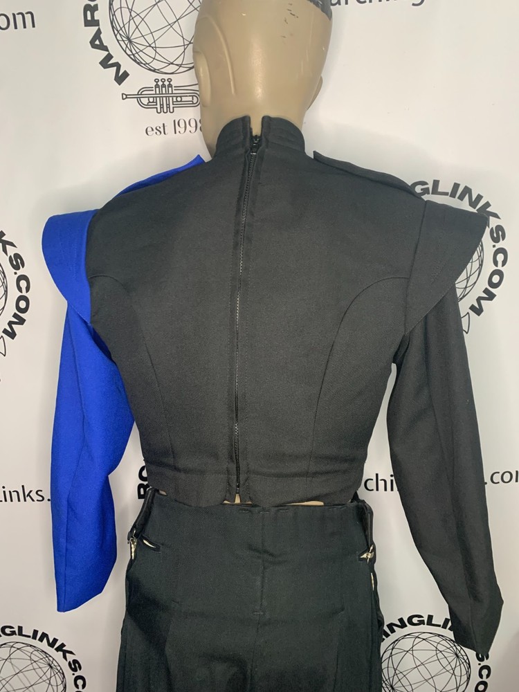 Blue, White & Black Marching Band Jacket Size 36 Regular - Authentic