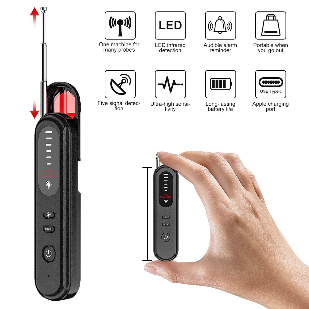 Hidden camera detector, portable wireless camera detector No wireless signal