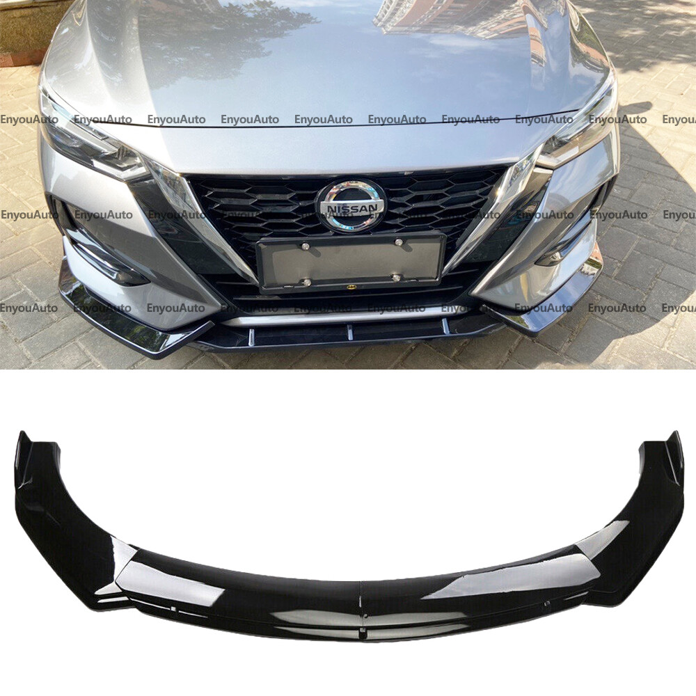 For Nissan Sentra UNIVERSAL Front Bumper Lip Spoiler Splitter Glossy Black