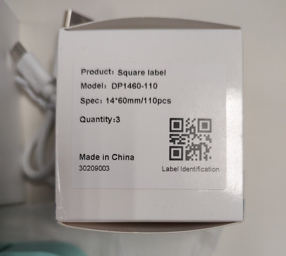 New Open Box Phomemo D30 Mint Green Thermal Printer And Labels