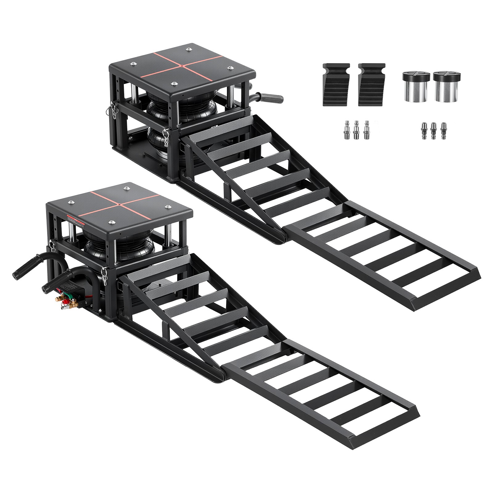 VEVOR 2-Pack Air Portable Car Lifts 11023 lbs Heavy Duty Pneumatic Ramp Jacks