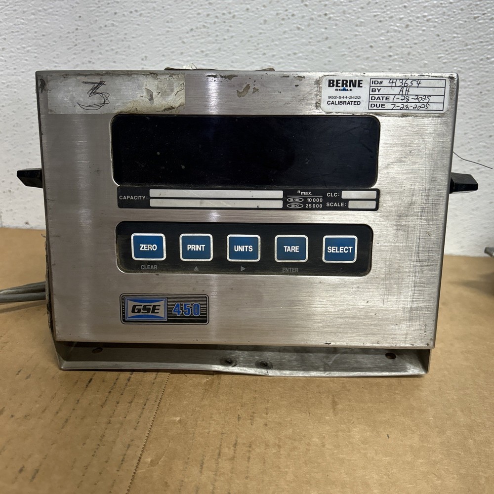 GSE Scale Systems 450 Digital Weigh Indicator Screen #g4