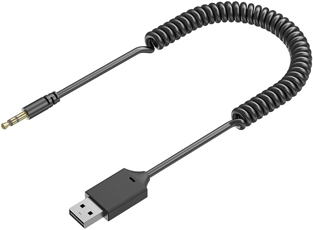 Aux to Bluetooth 5.4 Adapter 3.5Mm Bluetooth Receiver for Car USB 2.0 to 3.5Mm J