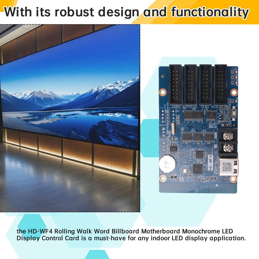 -WF4 Full Color RGB HUB75 Controller LED Display Screen Pixel Animation LED7876