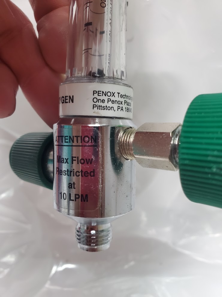 BPC 10 LPM Oxygen Flowmeter Max Flow 10 LPM Back-Pressure Compensated