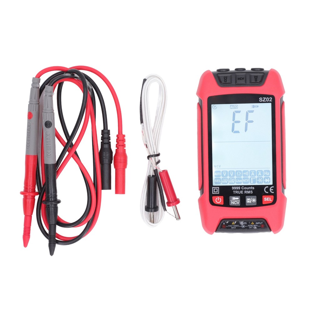 Digital Multimeter Anti Burning Automatic LCD Backlit NCV Volt Amp Meter FEI