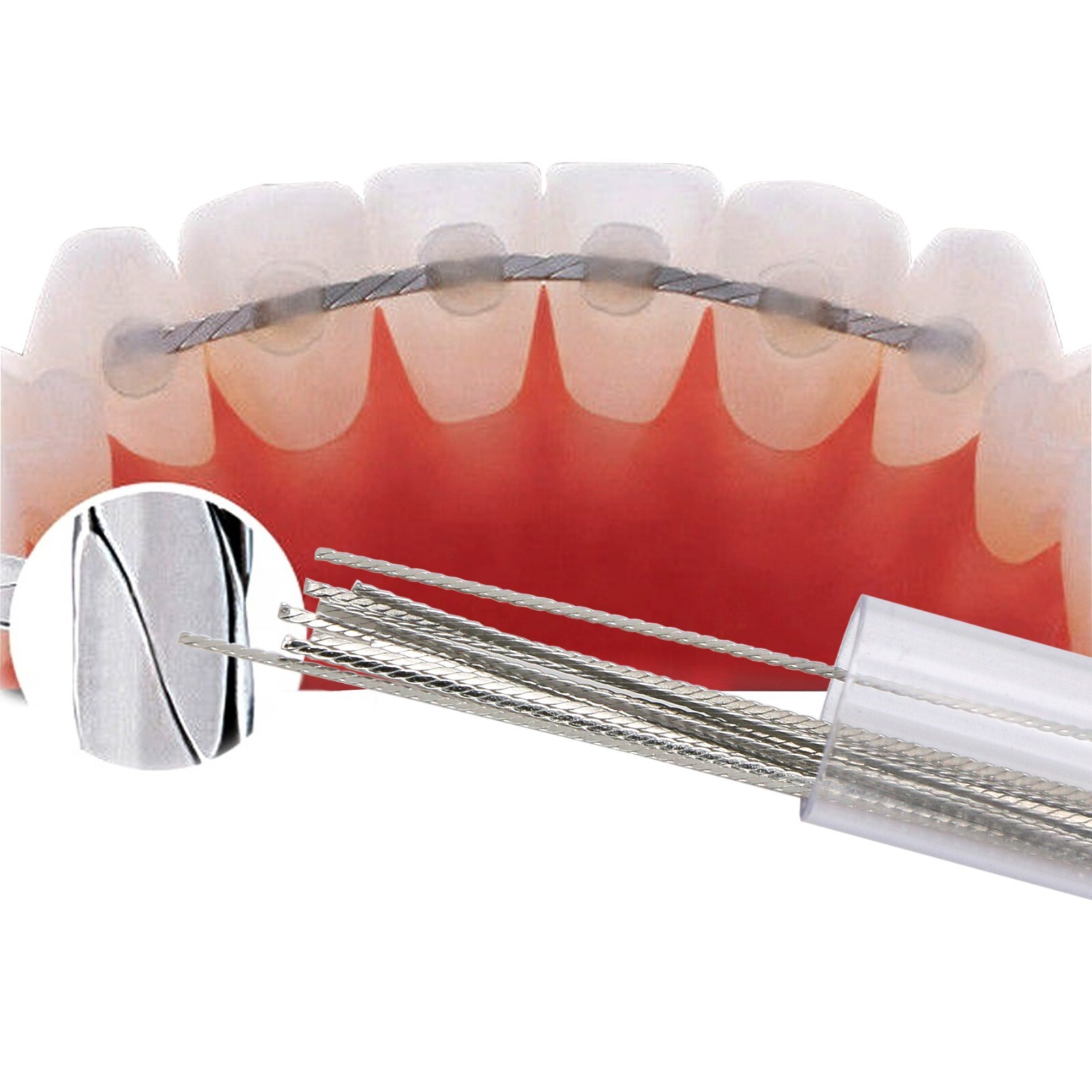 10 Pcs Dental Orthodontic Flat Strand Stainless Steel Lingual Retainer Wire