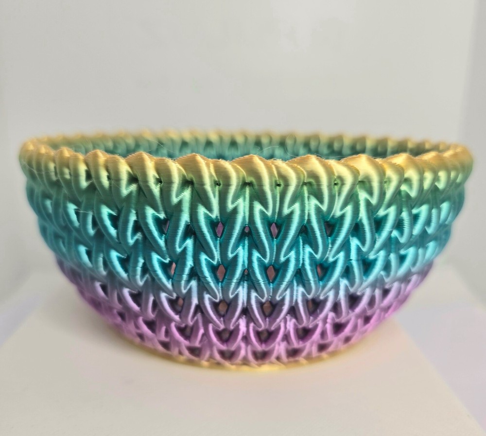 Two 3D Decorative Bowls for Easter Candy or Bathroom Supplies