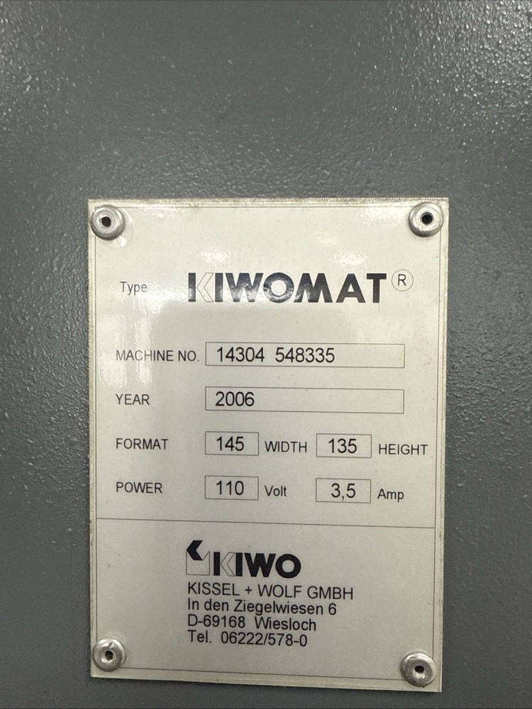 Kiwomat Automatic Screen Emulsion Coater