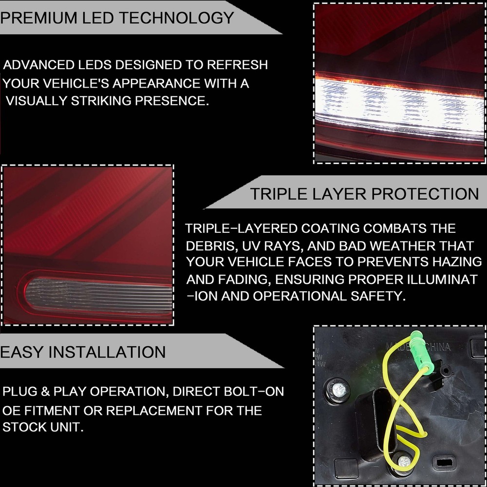 LED Tail Lights for Mini Cooper F55 F56 2014-2017 Sequential Dynamic Startup