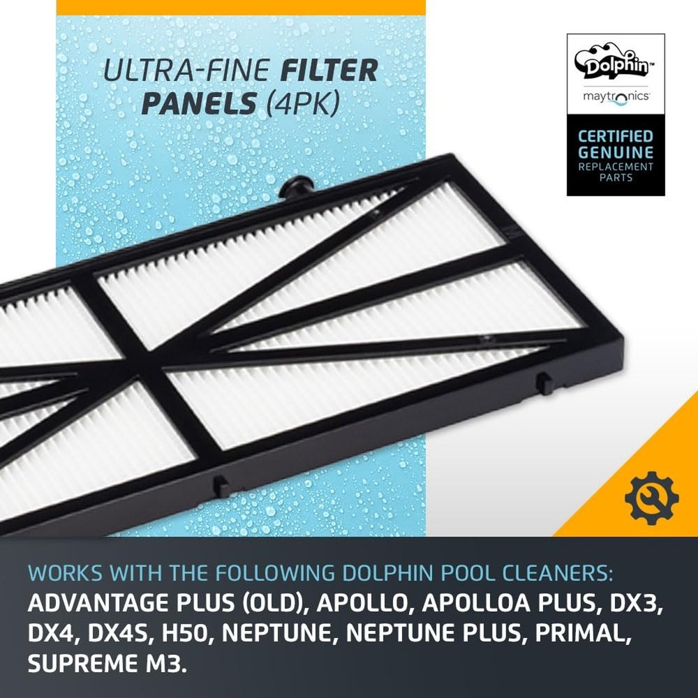 Dolphin Genuine Replacement Part — Ultra-Fine Filter Panels (4PK) —