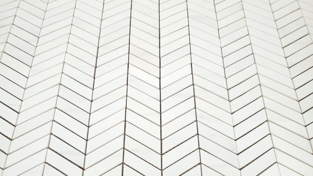 Chevron Dolomit Polished Marble Mosaic Tile