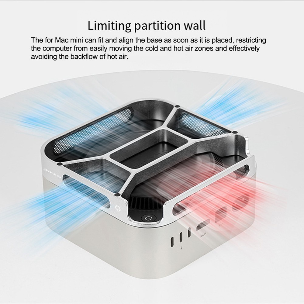 Dustproof Cooling Stand for Mac-Mini-M4: Enhanced Ventilation & for Protection!