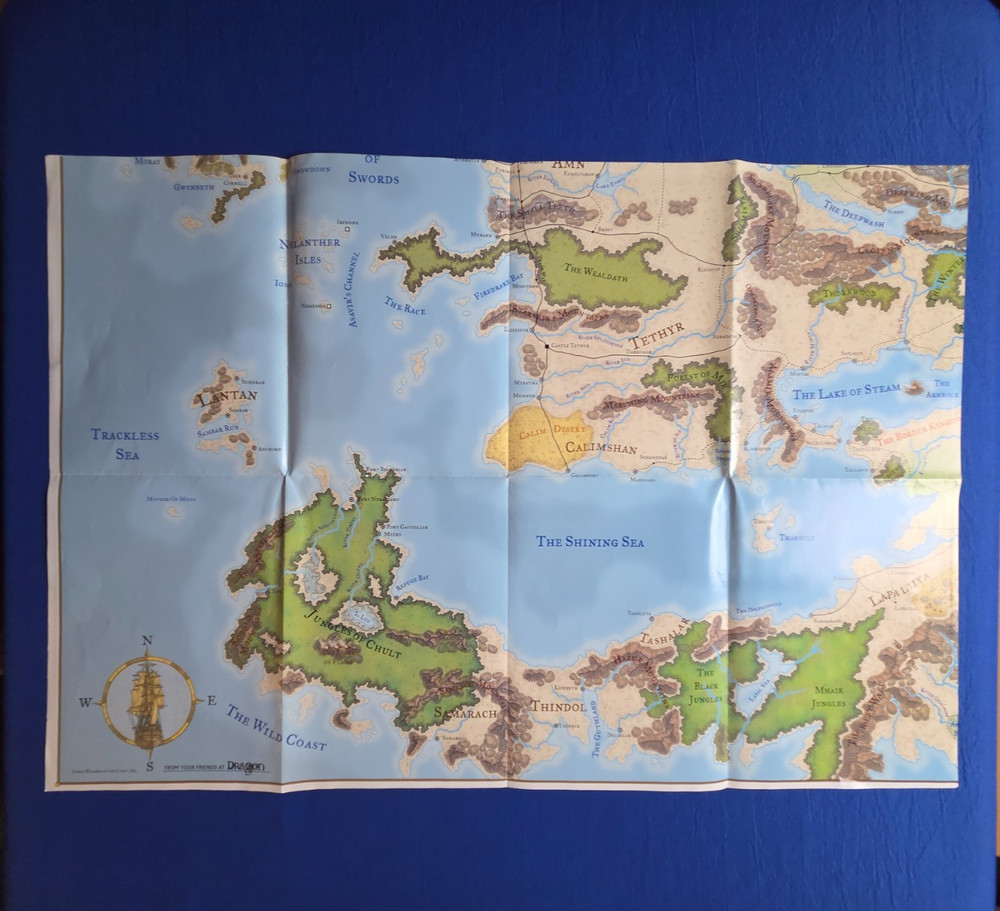 Map of Faerun (Bottom Left) - Forgotten Realms