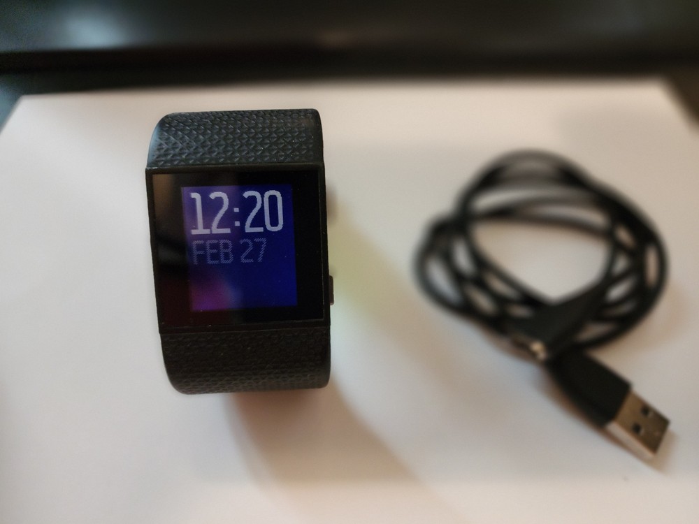 Fitbit Surge Wristband Activity Tracker, Large - Black