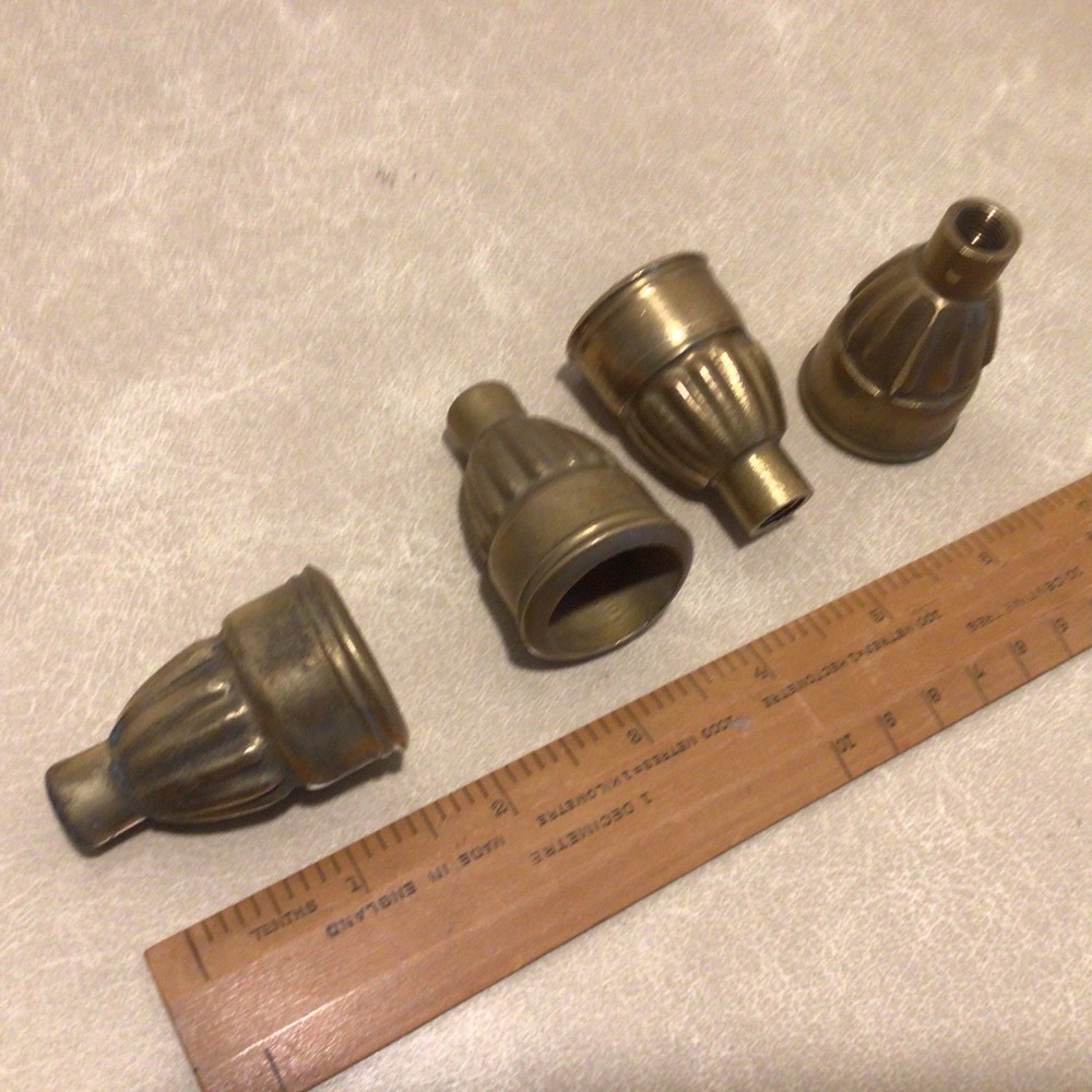 4 Cast Brass Chandelier /Candlestick Ends ￼