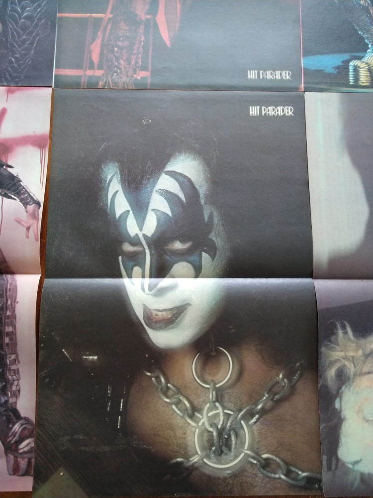 KISS Vintage HIT PARADER Magazine Centerfolds. 8 total. Excellent!