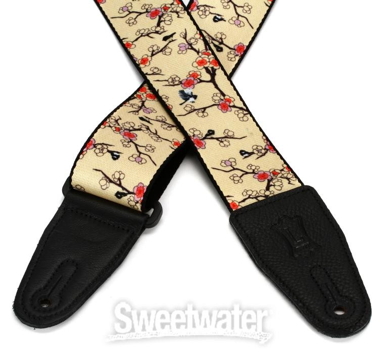 Levy's MPD2 Polyester Guitar Strap - Cherry Trees & Birds