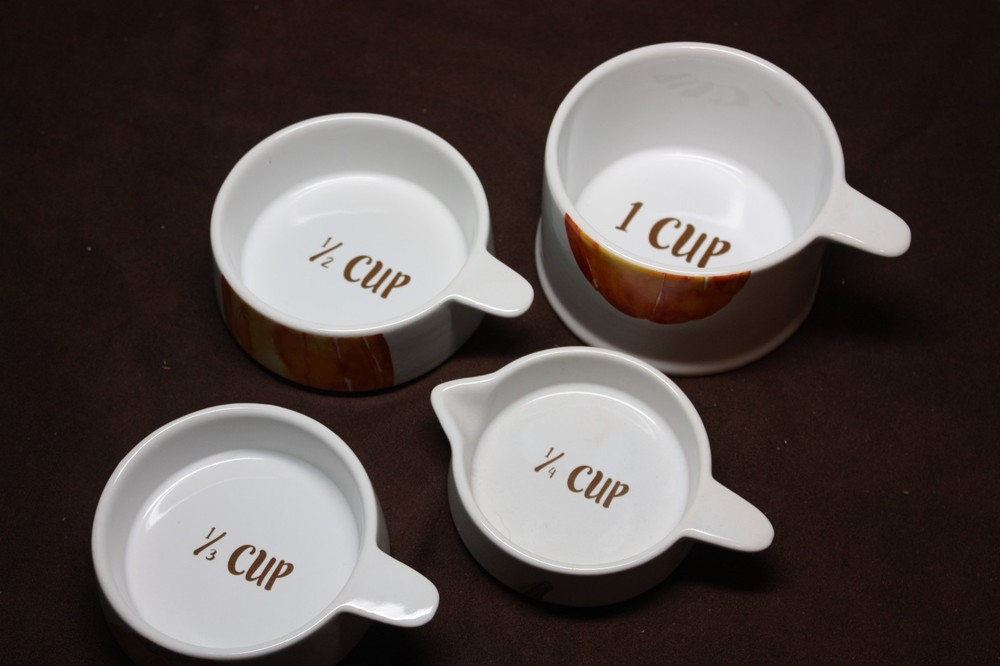 Whimsical PUMPKIN Ceramic Stacking Measuring Cups Set