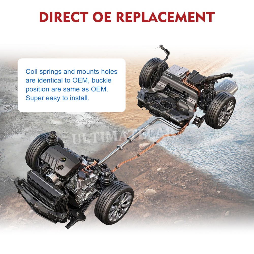 2Pcs Front Complete Shock Struts Assembly For 2003-2011 Honda Element 2.4L