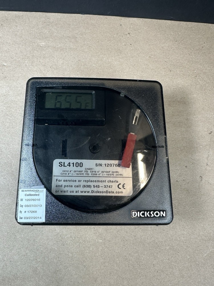 Dickson SL4100 4 In Diameter Circular Chart Recorder Ships Fast!