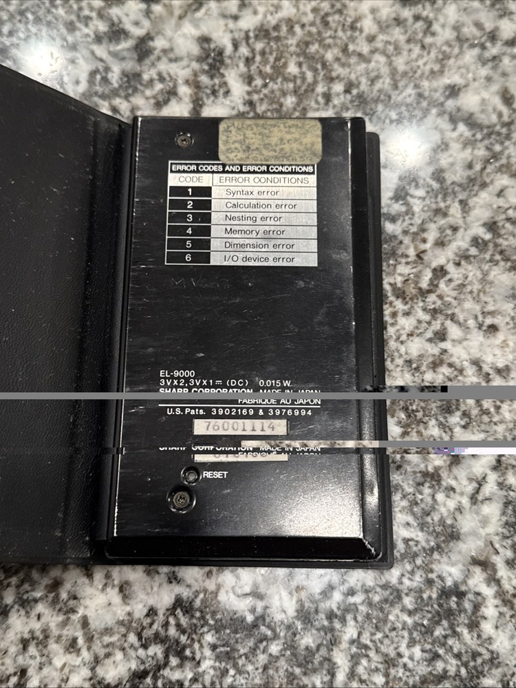 SHARP EL-9000 Super Scientific Calculator Graphic Programmable Works Dark Screen