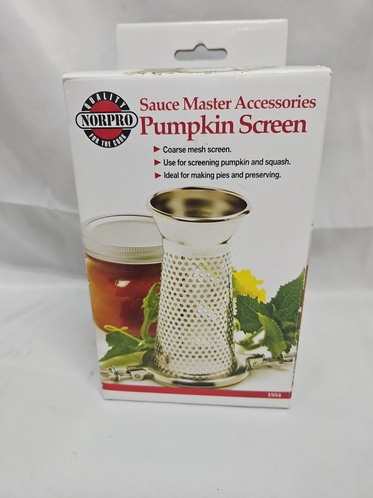 Norpro Silver Pumpkin and Squash Screen. Sauce Master Accessory Open Box #1954