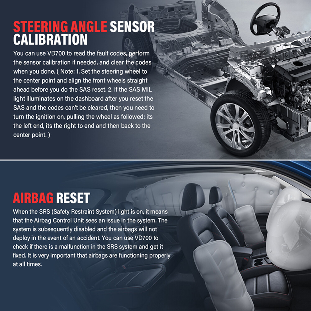 ANCEL VD700-US For VW Car OBD2 Scanner Fault Code Reader All System Diagnostic