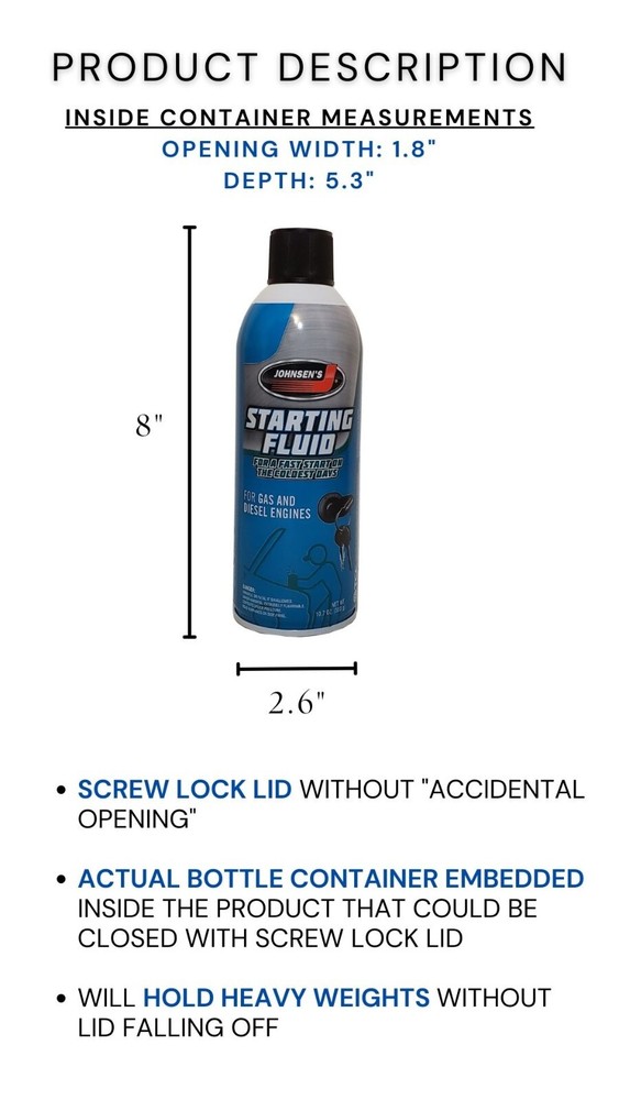 Starting Fluid Diversion Safe Stash Can Screw Lock Hidden Compartment