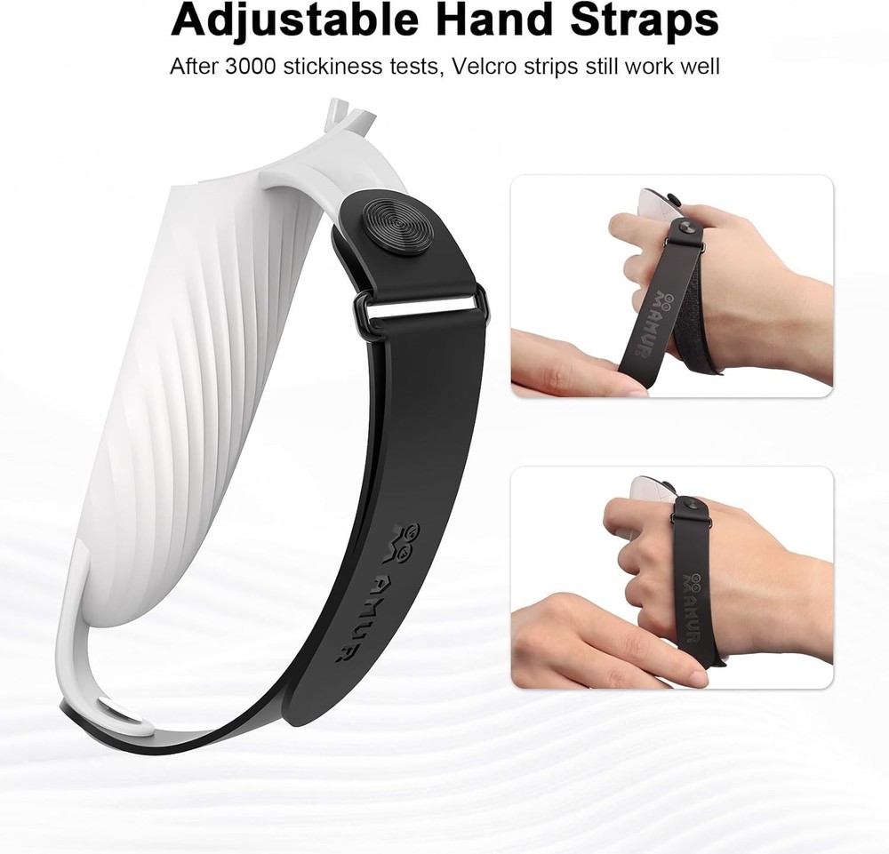 Controller Grips Compatible with Meta/Oculus Quest 3/Quest 3S, Silicone Accessor