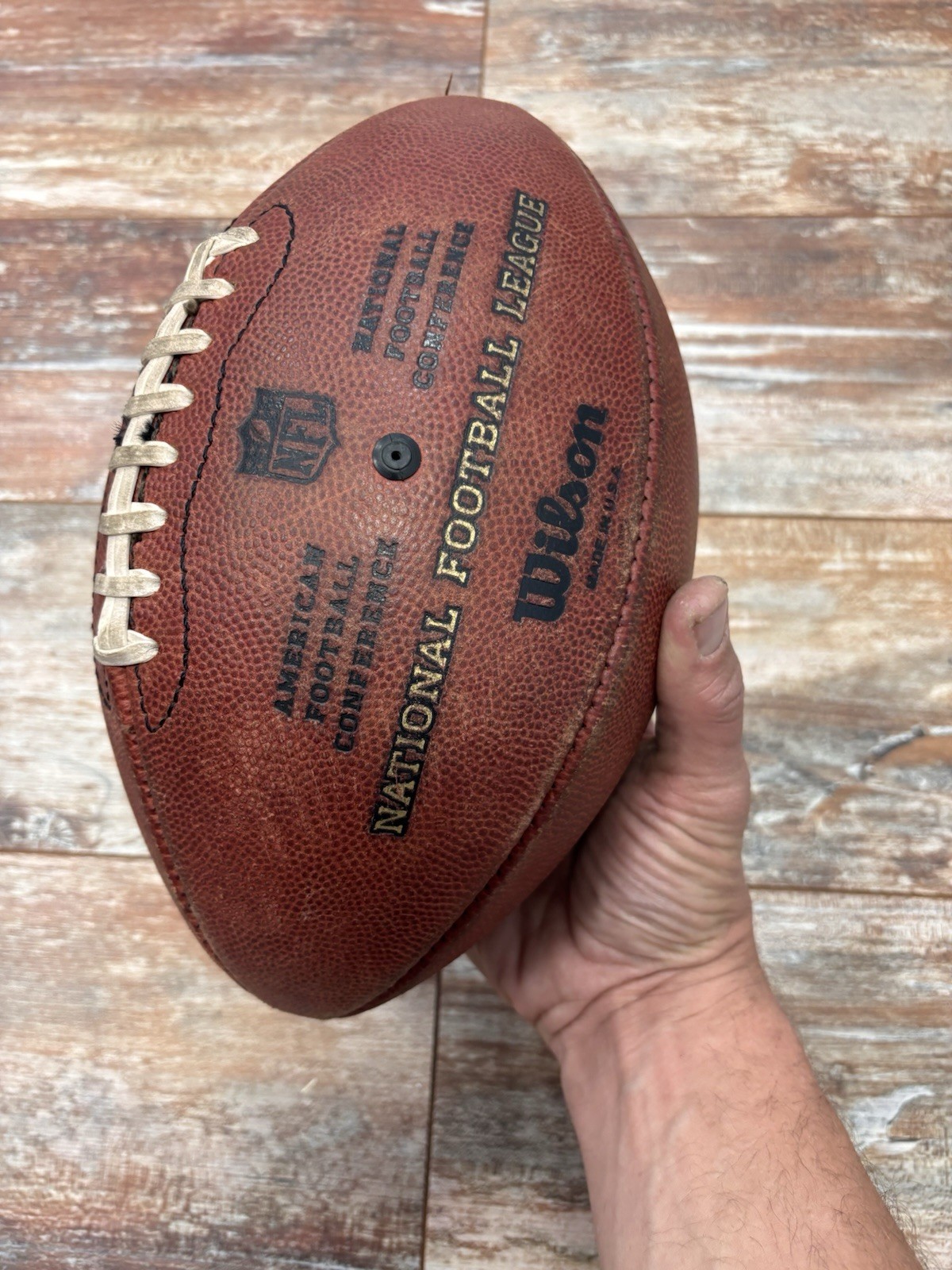 2000s Denver Broncos Team Stamped Practice Used NFL Wilson The Duke Football