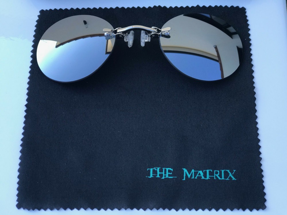 Glasses Matrix 4 Resurrections: Morpheus Silver Mirror Effect