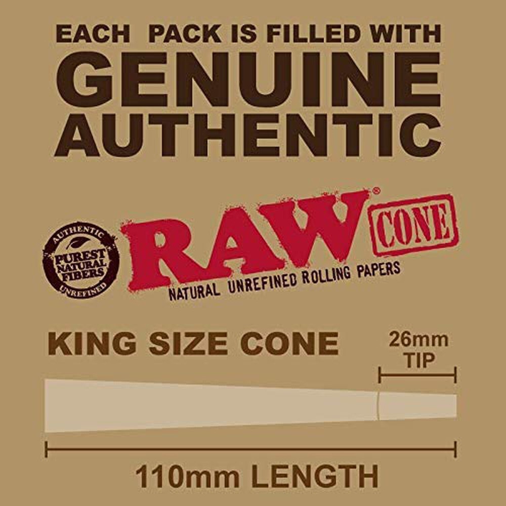 RAW Cones Organic King Size: 50 Pack