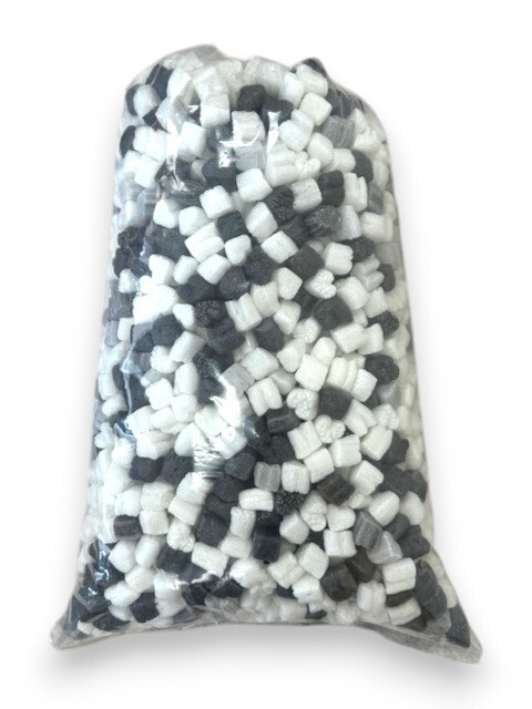 FunPak Black and White Hearts Biodegradable Packing Peanuts 1.5 cu ft Bag